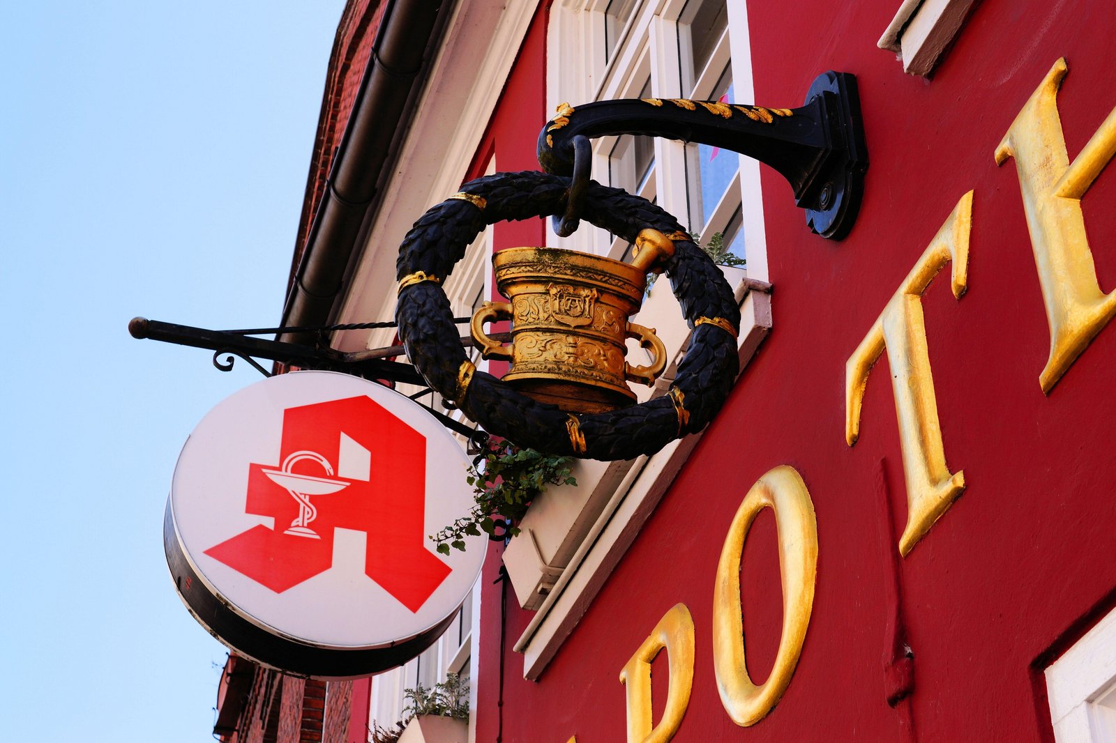 Tysk apotek symbol billede